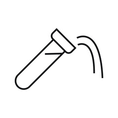 Test Tube scientist Icon vector Line for web, presentation, logo, Icon Symbol