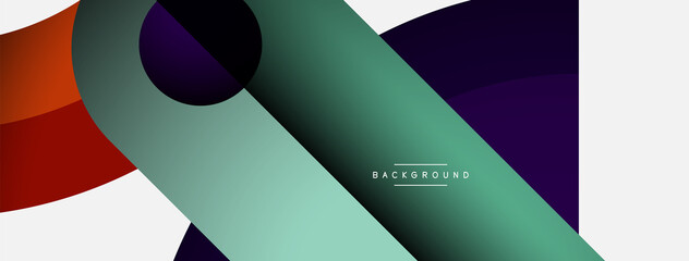 Trendy shapes, color minimal design composition, lines and shadows for wallpaper banner background or landing page