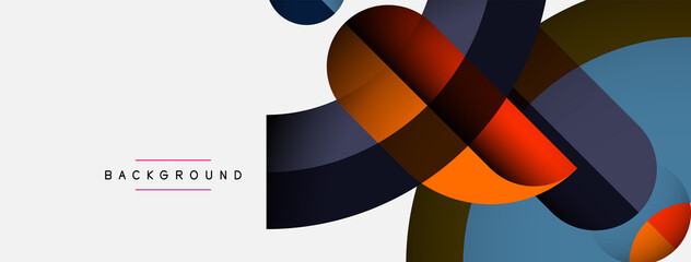 Fototapeta premium Trendy shapes, color minimal design composition, lines and shadows for wallpaper banner background or landing page