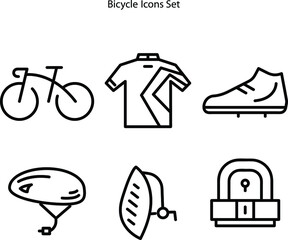 Bicycle icons set, Bicycle icons isolated on white background, Bicycle icon for logo, app, web.