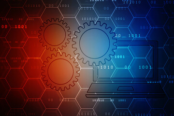 Digital Abstract technology background,2d illustration