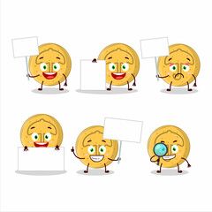 Dalgona candy umbrella cartoon character bring information board