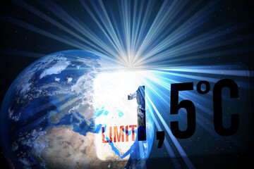 Die Welt und der Temperaturanstieg von 1,5 Grad Celsius