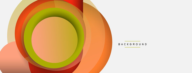 Circle and round shapes abstract background. Vector illustration for wallpaper banner background or landing page