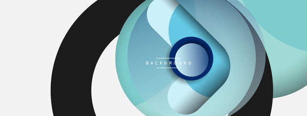 Creative geometric wallpaper. Minimal abstract background. Circles composition vector illustration for wallpaper banner background or landing page