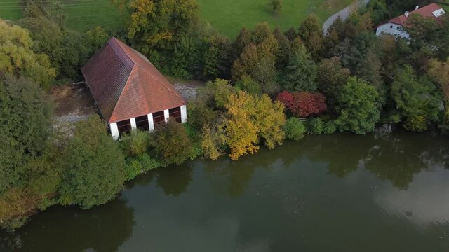 Small Lake in Autumn in Upper Austria