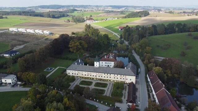 Grieskirchen, Austria- Landschloss Parz Aerial