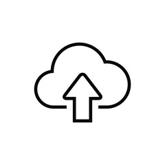 Cloud upload icon vector graphic