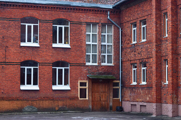 Fototapeta na wymiar Old german historic house in the Gvardeysk (Tapiau). Kaliningrad region. Russia