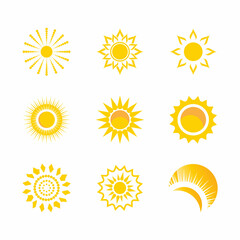 Sun Vector illustration Icon Logo Template design