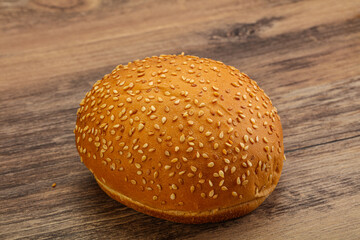 Burger bun with sesame seeds