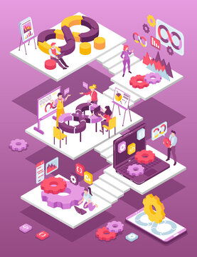 Isometric Devops Illustration