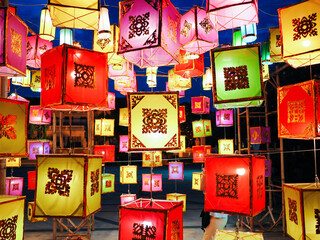  Loy Kratong festival , Lantern Festival or Yee Peng Festival (North of Thailand new years) , Chiang Mai ,Thailand