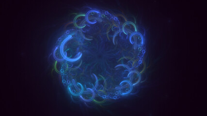 3D rendering abstract round light background