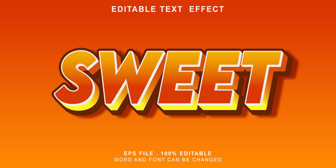 text effect editable sweet