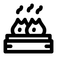 steamed dumplings food outline icon vector