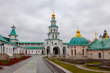 Fototapeta na wymiar Resurrection New Jerusalem Monastery in the city of Istra, Russia
