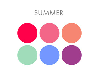 パーソナルカラーのタイプ別分析診断でブルベ夏の人のカラーパレット