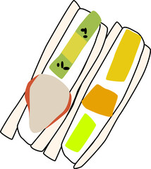 美味しいフルーツサンドのイラスト素材