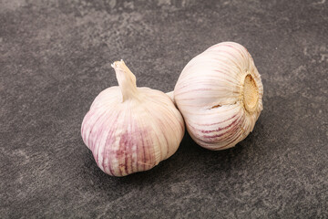 Fresh ripe and tasty garlic