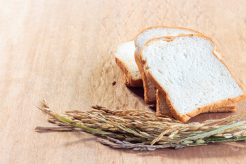 Bread slides on the wooden floor