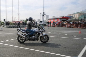 Obraz na płótnie Canvas Biker motor show