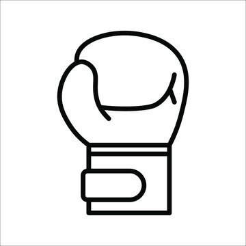 Boxing glove icon illustration isolated vector sign symbol on white background