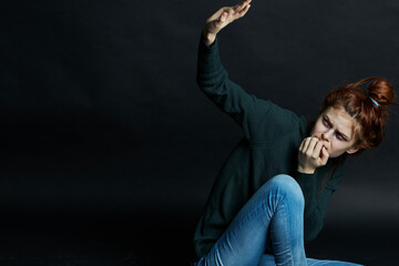 scared woman domestic violence beating abuse