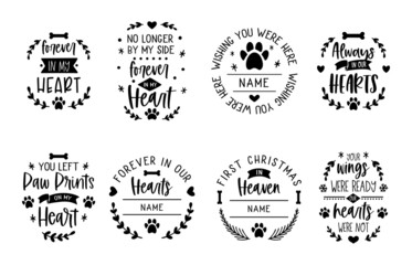 Dog pet cat memorial quote text sign