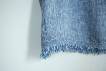 Close up indigo dye fabric.