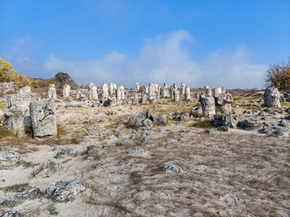Pobiti kamani - phenomenon rock formations in Bulgaria near Varna
