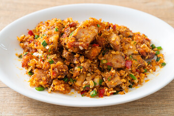 roasted crispy belly pork with salt and chili
