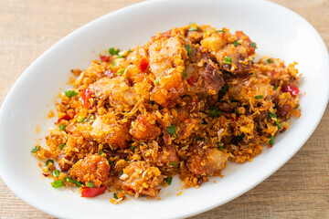 roasted crispy belly pork with salt and chili