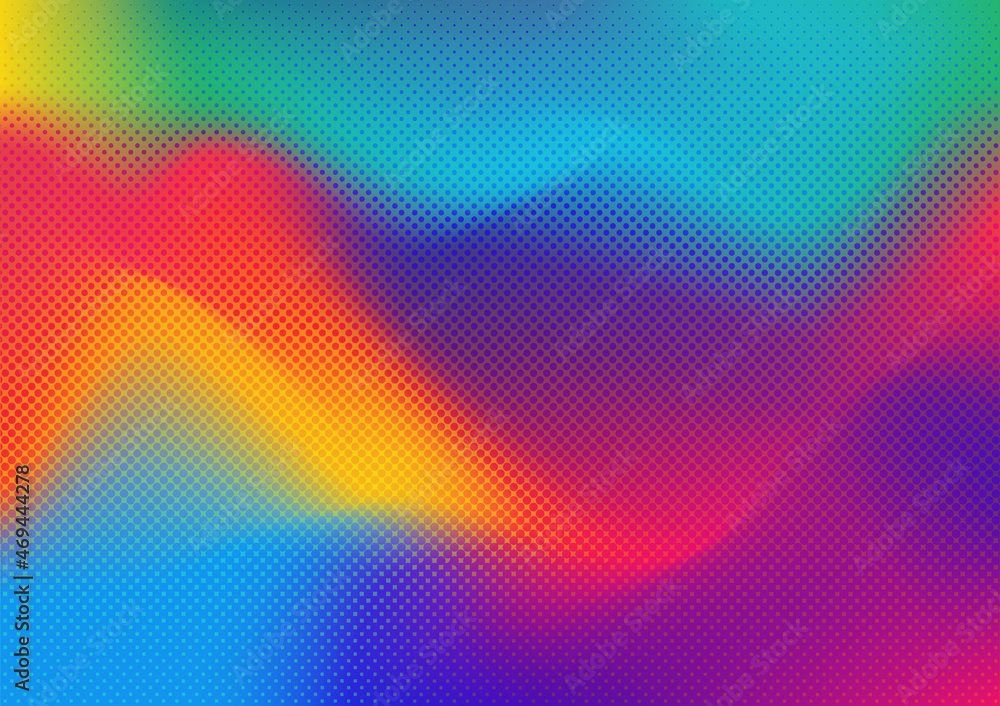 Poster background colorful halftone gradient vector