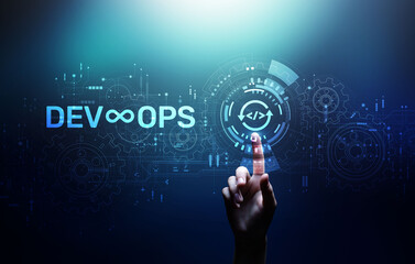 DevOps Methodology Development Operations agil programming technology concept.