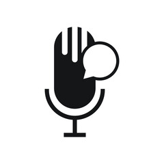 Voice translator icon design vector illustration - obrazy, fototapety, plakaty