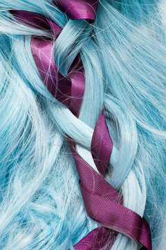 Braided blue hair