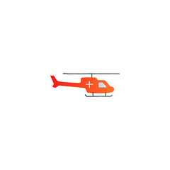 Ambulance helicopter icon in gradient color, isolated on white background