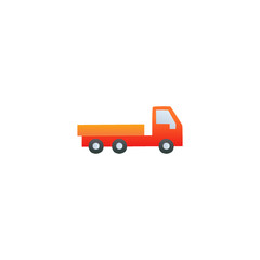 Flatbed, flatbedlorry truck icon in gradient color, isolated on white background
 