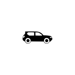offroad car icon in solid black flat shape glyph icon, isolated on white background 