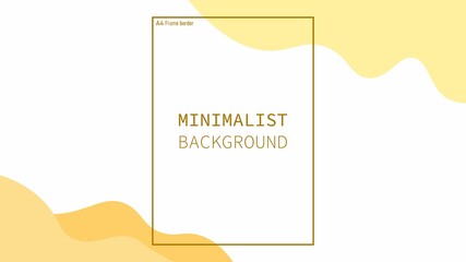 abstract background. minimalist background design. orange color concept. a4 size border. eps10 vector