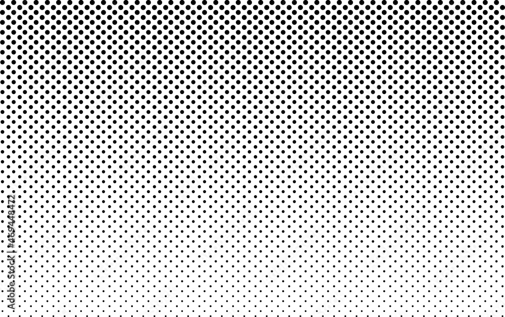 Poster halftone dot pattern. gradient texture with gradation. black halftone gradient pattern with fade on 