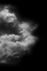 Fototapeta premium black and white smoke clouds background