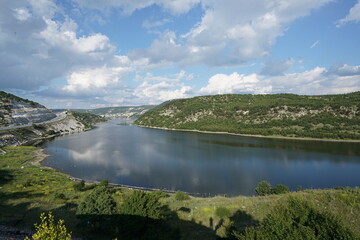 Porsuk (Badger) Dam Lake. After rainy season filled with water. Aerial View, Kütahya, Eskişehir Province - Turkey