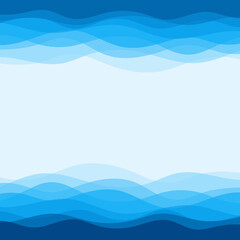 Abstract blue water wave banenr sea ocean pattern background vector illustration.
