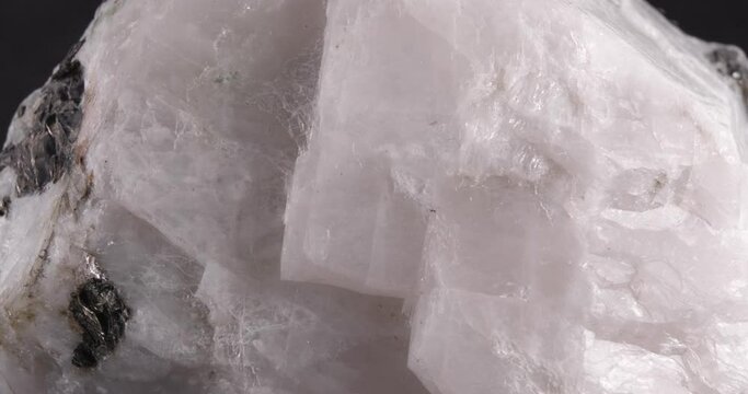 Moonstone. Close-up of the structure of the stone.