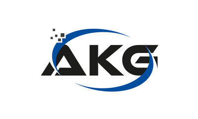 dots or points letter AKG technology logo designs concept vector Template Element