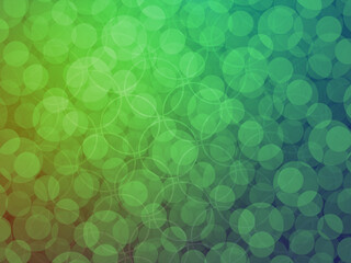 abstract blur circles stacked on green background, template, banner, copy space