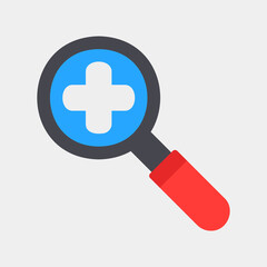 Fototapeta premium Zoom in cursor icon vector illustration in flat style, use for website mobile app presentation