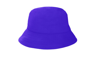 blue bucket hat isolated on white